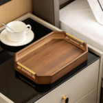 Addreen Bamboo Serving Tray for Breakfast, Drinks & Food | Ideal for Kitchen, Living Room & Bedroom