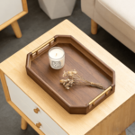 Addreen Bamboo Serving Tray for Breakfast, Drinks & Food | Ideal for Kitchen, Living Room & Bedroom - Image 3