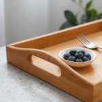 Addreen Bamboo Wood Serving Tray with Handles - Image 3