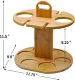 Addreen Bamboo Wood Wine Glass Holder Modern Multi-Purpose Home Decor and Kitchen Red Wine Storage Rack - Image 2