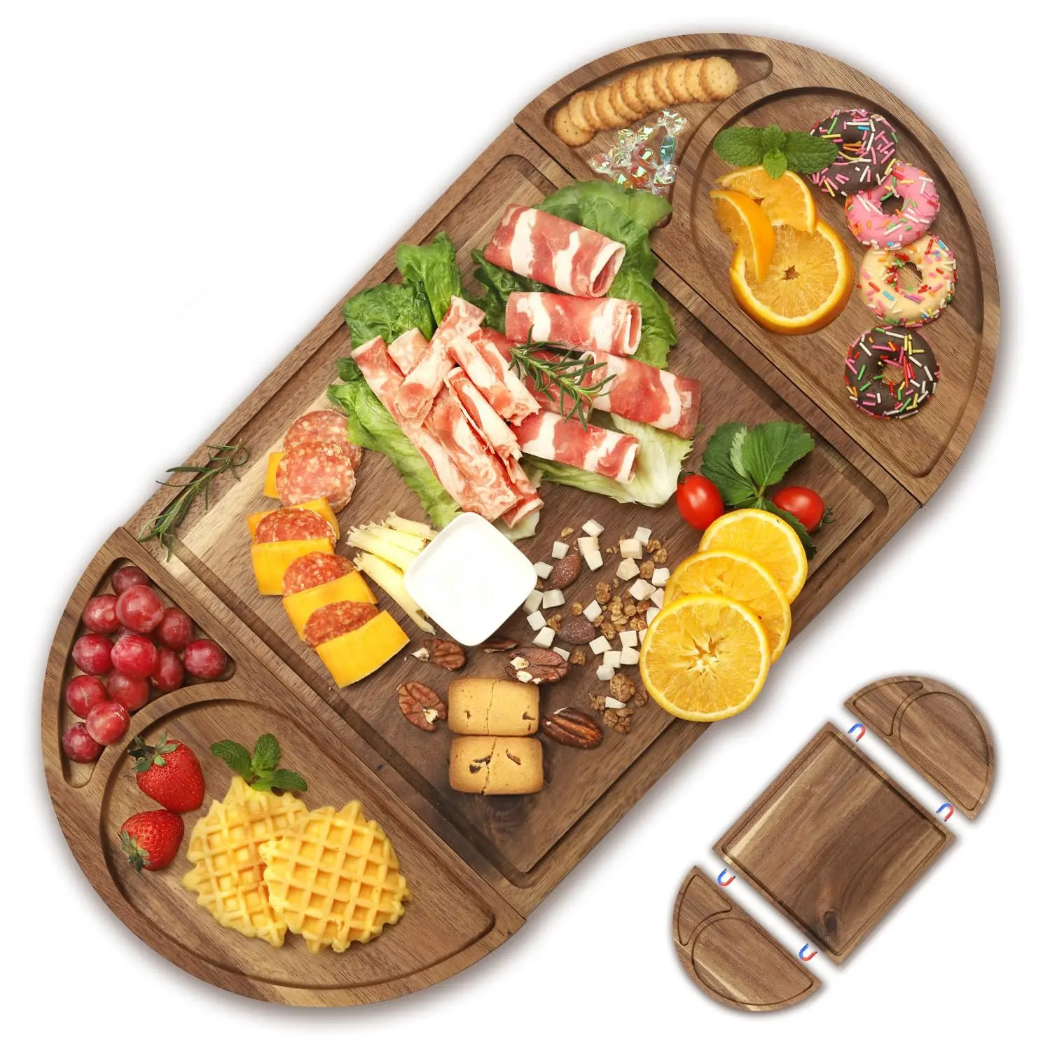Addreen Charcuterie Board Cheese Board Gift Set 3 Part Square & Round Heart Shaped Charcuterie Platter Serving Wood Cheese Board01 Addreen Charcuterie Board Cheese Board Gift Set 3 Part Square & Round Heart Shaped Charcuterie Platter Serving Wood Cheese Board - Image 1