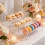 Addreen Clear Acrylic Cracker Holder, Rectangular Cracker Serving Tray, Acrylic Food Display Stands - Image 2
