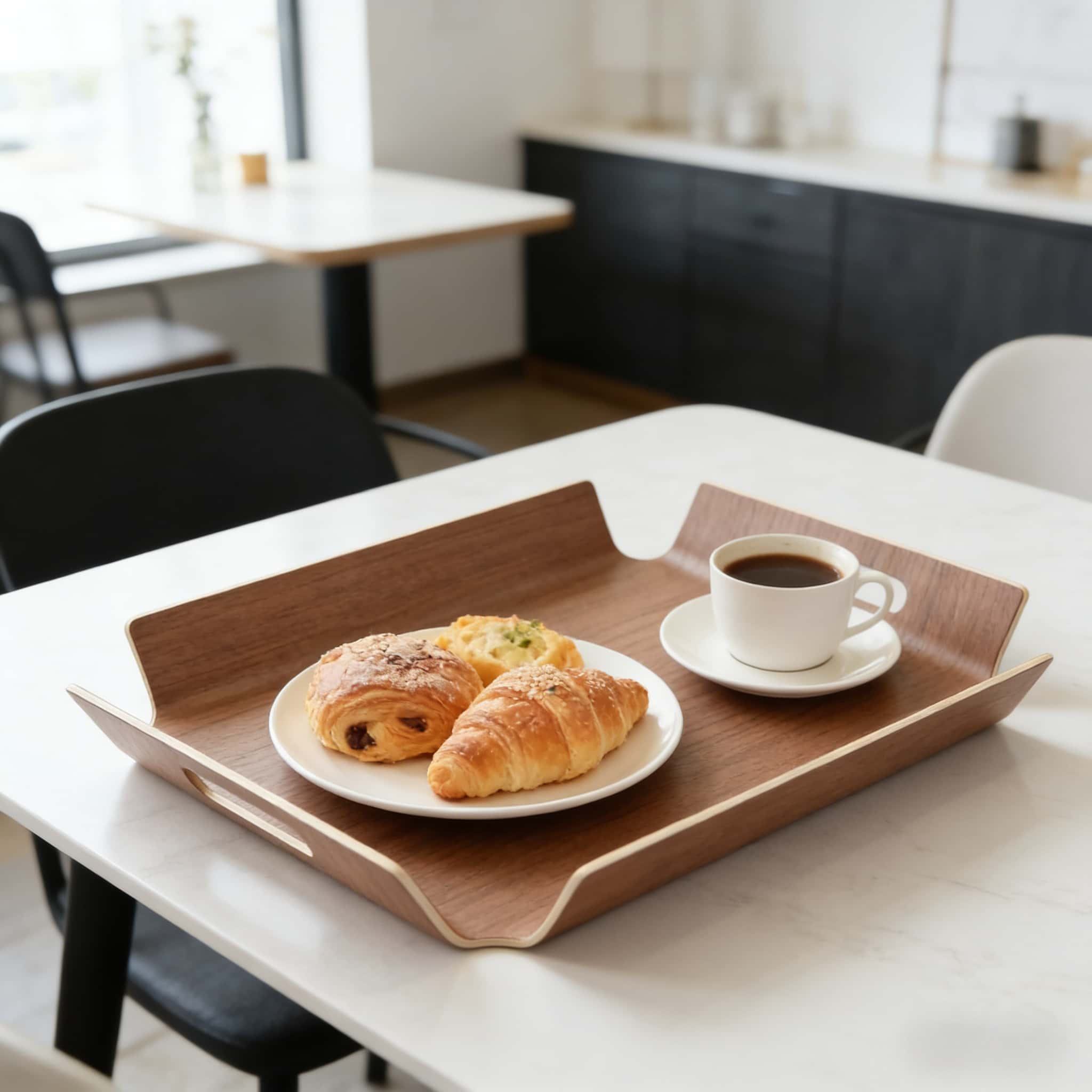 Addreen Custom Classic Waterproof Bamboo Wood Serving Tray with Dual Handles - Eco-Friendly Rectangle Plate01 Addreen Custom Classic Waterproof Bamboo Wood Serving Tray with Dual Handles - Eco-Friendly Rectangle Plate - Image 1