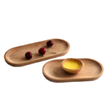 Addreen Customizable Logo Bamboo Wood Dishes & Plates for Hotel Restaurants Home Decor and Camping MOQ 200pcs