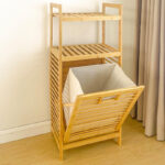 Addreen Eco-Friendly Bamboo High-Capacity Laundry Basket Smooth Side Handle Stable Four-Point Feet Natural Color for Bathroom - Image 2