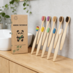 Addreen Eco Friendly Biodegradable Bamboo Toothbrush Soft Bristle Natural Charcoal Bamboo Toothbrush Wholesale - Image 2