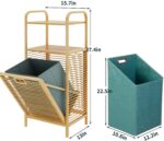 Addreen Eco-Friendly High Capacity Bamboo Laundry Basket Handles Natural Color Custom Logo Available Hot Sale Stable Four