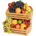Addreen Eco-Friendly Modern Rectangle Bamboo 2-Tier Storage Basket for Garage Food Vegetable Organization