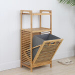 Addreen Eco-Friendly Natural Bamboo Material High Capacity Laundry Basket with Handles and Four Legs - Image 3