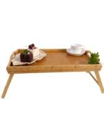 Addreen Elegant Bamboo Breakfast Server with Legs for Bed Tray - Image 3