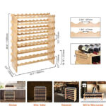 Addreen Extra-Large Capacity Freestanding 8-Layer Stackable Bamboo Wine Rack Space Saver Wood Cabinets for Home Furniture - Image 3