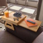 Addreen Foldable Bamboo Snack Tray with Modern Design for Couch Side Use - Image 2
