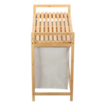 Addreen Freestanding Bamboo Laundry Organizer Dirty Laundry Hamper for Bathroom Living Room Premium Natural Material Basket Bag - Image 2
