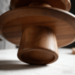 Addreen Handmade Acacia Wood Pedestal Fruit Bowl Decorative Table Centerpiece for Living Room Kitchen Counter - Image 3
