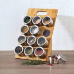 Addreen High Quality Eco-Friendly Four-Tiered Bamboo Multifunction Non-Folding Custom Logo Spice Rack Stand Type Home Kitchen