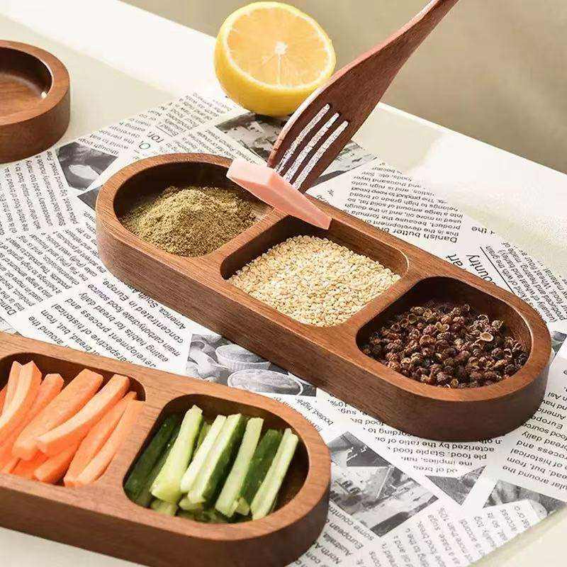 Addreen Hot Sale Bamboo Handle for Snack Plate01 Addreen Hot Sale Bamboo Handle for Snack Plate - Image 1