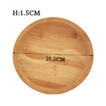 Addreen Hot Sale Eco-friendly Bamboo Round Tray Breakfast Cutlery & Party Plate - Image 3