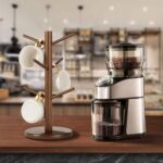 Addreen Modern Durable & Sustainable Wood Mug Holder Tree Coffee Cup Holder with 6 Hooks (Brown Standing) - Image 2