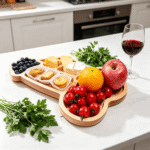 Addreen Multi Compartment Acacia Wood Charcuterie Board Irregular Divided Serving Tray - Image 2