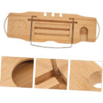 Addreen Multi-Function Retractable iPad Phone Shelf Bamboo Bathtub Shelf for Bathroom Items Christmas Gift-Wholesale - Image 2