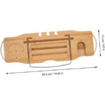 Addreen Multi-Function Retractable iPad Phone Shelf Bamboo Bathtub Shelf for Bathroom Items Christmas Gift-Wholesale - Image 3