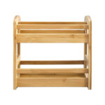 Addreen Multi-Use Totally Bamboo 2-Tier Modern Sustainable Spice Caddy Organizer Rack Customizable Size for Kitchen Countertop - Image 2