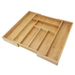 Addreen Multifunctional Expandable Wooden Utensil Organizer Drawer Silverware Organizer Bamboo Cutlery Tray for Drawer