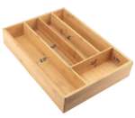 Addreen Multifunctional Expandable Wooden Utensil Organizer Drawer Silverware Organizer Bamboo Cutlery Tray for Drawer - Image 3