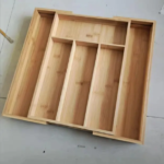 Addreen Multifunctional Expandable Wooden Utensil Organizer Drawer Silverware Organizer Bamboo Cutlery Tray for Drawer - Image 2