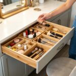 Addreen Premium 14 Piece Modular Bamboo Drawer Organizer Set Non Slip Kitchen Cutlery Tray Sustainable Wood Storage Box System - Image 2