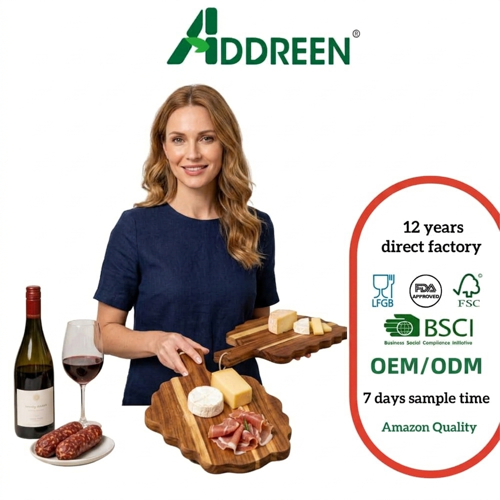 Addreen Premium Solid Acacia Wood Handheld Chopping Board Set Scalloped Edge Design Kitchen Cutting Tray01 Addreen Premium Solid Acacia Wood Handheld Chopping Board Set Scalloped Edge Design Kitchen Cutting Tray - Image 1