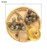 Addreen Round Wooden Sushi Plate Natural Eco Friendly Reusable Dinner Plate for Restaurant and Household - Image 3