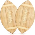 Addreen Simple Nice Bamboo Wood Football Shaped Cutting Board Party Christmas Present Olive Bamboo Charcuterie Board - Image 2