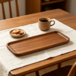 Addreen Solid Acacia Wood Serving Platters Mini Rectangle Wooden Tray Small Cheese Board Kitchen Counter Storage Trays - Image 2