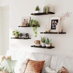 Addreen Solid Wood Vintage Sustainable Rectangle Wall-Mounted 5-Tier Storage Rack for Living Room Sundries-Multifunction Design