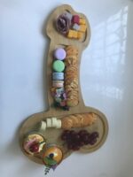 Addreen Unique Solid Bamboo Cheese Board Set End Grain Bamboo Funny Cutlery Kitchen Wine Meat Platter Aperitif Board - Image 3