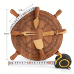 Addreen Ustic Carved Natural Wood Platter for Round Cheese Board and Tool Set - Image 2