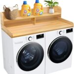 Addreen Washer Dryer Countertop Washer Dryer Countertop Top Protector Washer Dryer Wood Top for Organization