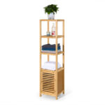 Addreen Wholesale Standing Bamboo Multifunction Storage Shelf Rack Eco-Friendly Flower Display Holder Racks Indoor Outdoor