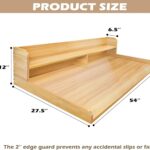 Addreen Wood Vanity Top Washer and Dryer Countertop Laundry Wood Washer and Dryer Topper Washing Machine Shelf Washer Tray - Image 3