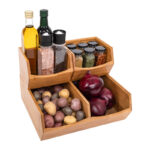Addreen Wooden Durable Stackable Storage Bins for Efficient Pantry Organization