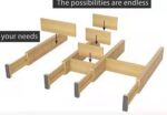 Adjustable Bamboo Single Tier Kitchen & Living Room Office Multi-Purpose Drawer Divider Organizer - Image 2