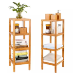 Bamboo 7-Tier Folding Flower Pot Rack Multiple Storage Holder Shelf for Patio Garden Corner Balcony Living Room