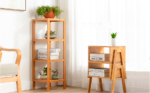 Bamboo 7-Tier Folding Flower Pot Rack Multiple Storage Holder Shelf for Patio Garden Corner Balcony Living Room - Image 2