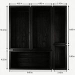Bamboo Adjustable Expandable Drawer Organizer Set with Varnished Finish for Kitchen & Bathroom Storage (1x5PCS Black) - Image 2