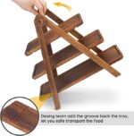 Bamboo Floating Shelves Single Tier 36 Inches Long A4 Deep Eco-Friendly Modern Kitchen Storage with Removable Dividers - Image 2