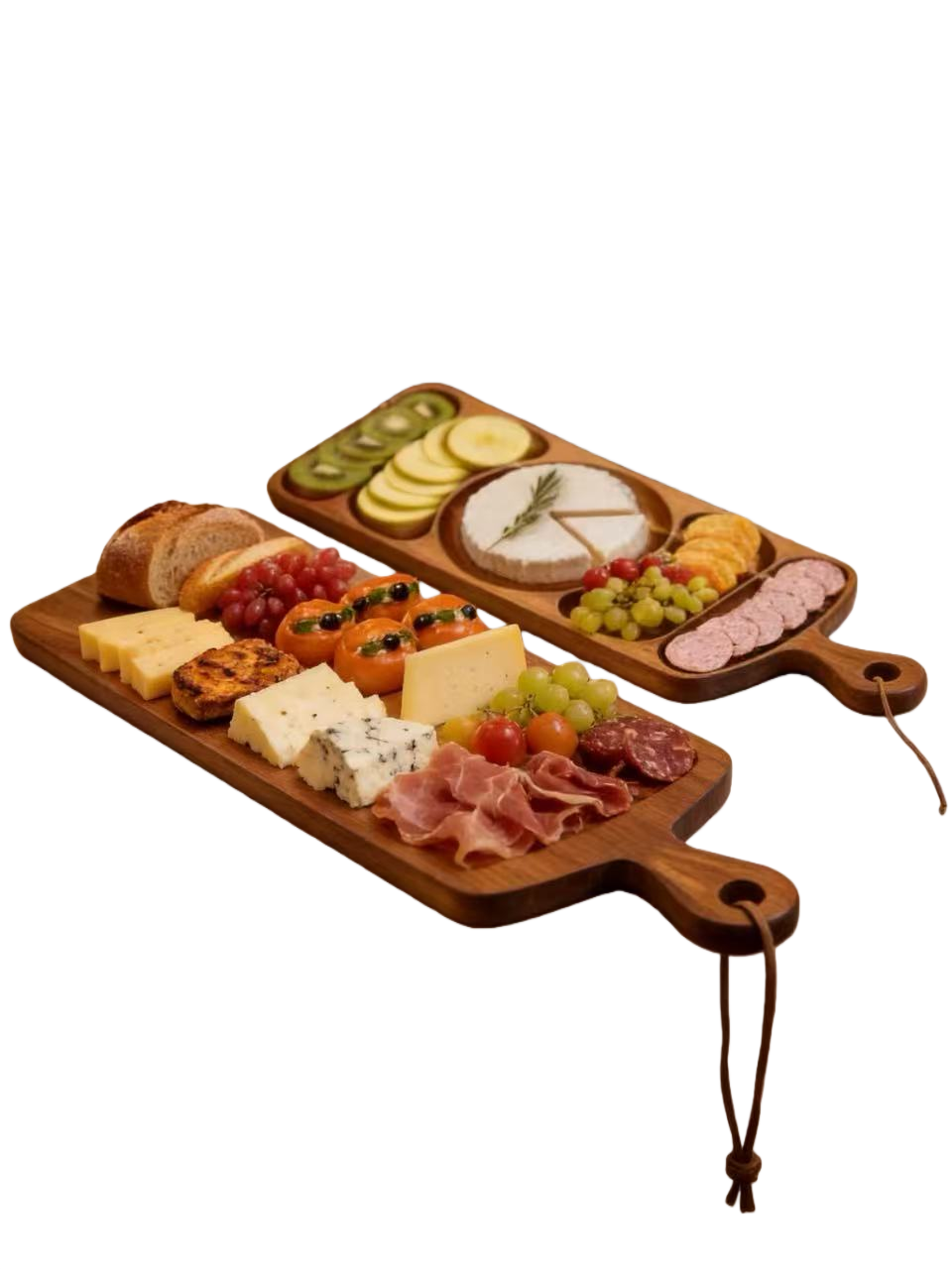 Bamboo Natural Wooden Cheese Board with Handle-Food Safe Serving Paddle for Home & Party Use01 Bamboo Natural Wooden Cheese Board with Handle-Food Safe Serving Paddle for Home & Party Use - Image 1