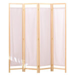 Bamboo Wood Freestanding Louver Room Dividers Partitions Screen Dining Room Natural Folding Privacy Home Office Contemporary