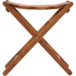 Bare Decor Casual Modern Simple Mosaic Foldable Multi-Purpose Rectangle Shape Stool and Ottoman in Solid Teak Wood Brown - Image 3