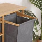 Bathroom Folding Storage Rack Toilet Basin Bamboo Four-Tier Tripod Floor-Stand Modern Design Home Organizers Sustainable Durable - Image 3